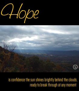 Light streams through clouds